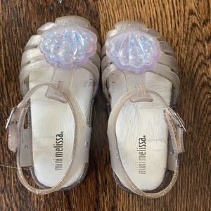Mini Melissa sandals jelly clear shell aranha sz 8
